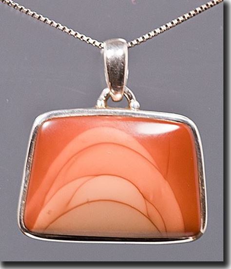 Idaho Bruneau Picture Jasper Silver Pendant