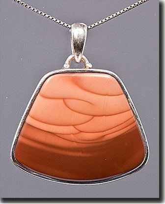 Idaho Bruneau Picture Jasper Silver Pendant