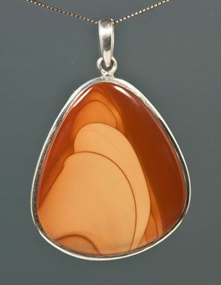 Idaho Bruneau Picture Jasper Silver Pendant