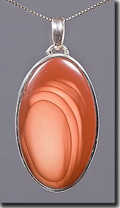 Idaho Bruneau Picture Jasper Silver Pendant