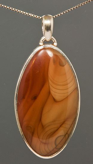 Idaho Bruneau Picture Jasper Silver Pendant