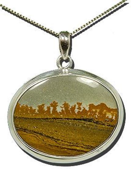 Owyhee LED Picture Jasper Silver Pendant