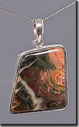 Oregon Morrisonite Jasper Silver Pendant