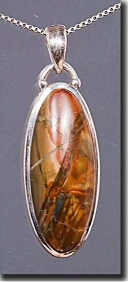 Oregon Morrisonite Jasper Silver Pendant