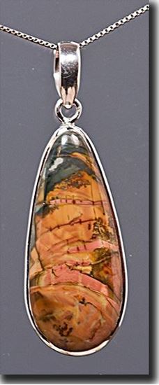 Oregon Morrisonite Jasper Silver Pendant