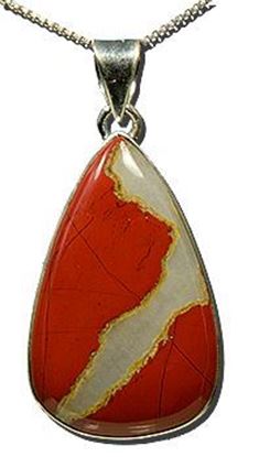 Red Jaspagate Silver Pendant