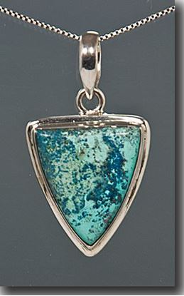 Chrysocolla Silver Pendant