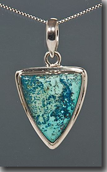 Chrysocolla Silver Pendant