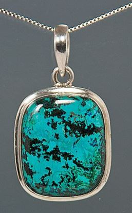 Chrysocolla Silver Pendant