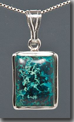 Chrysocolla Silver Pendant