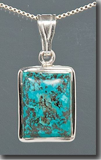 Chrysocolla Silver Pendant