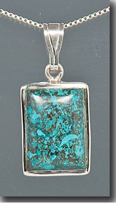 Chrysocolla Silver Pendant