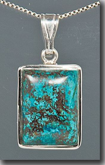 Chrysocolla Silver Pendant