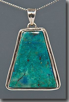 Chrysocolla Silver Pendant