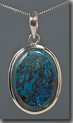 Chrysocolla Silver Pendant