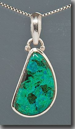 Chrysocolla Silver Pendant