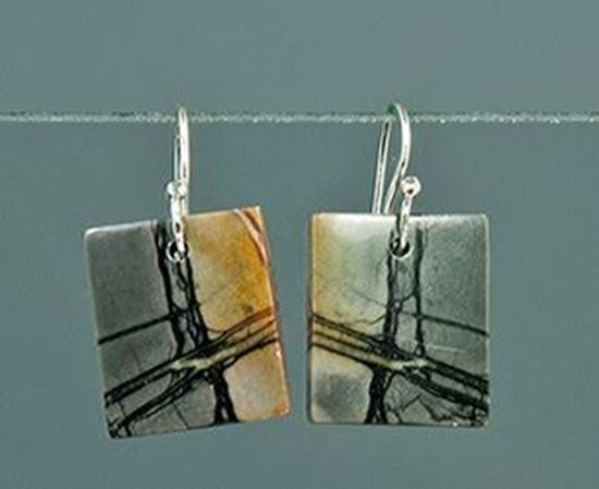 Utah Picasso Marble silver Earrings