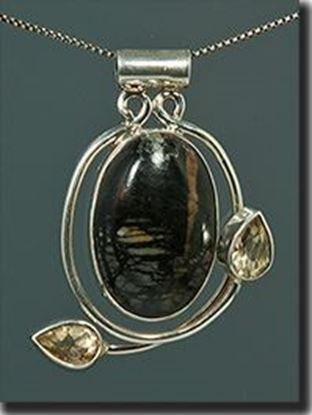 Utah Picasso Marble silver pendant