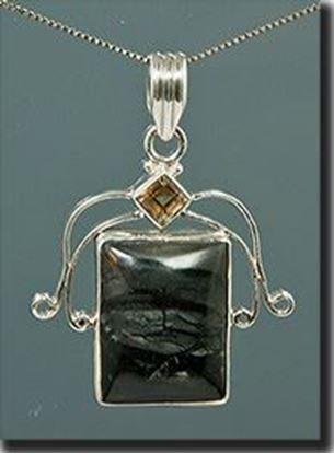 Utah Picasso Marble silver pendant