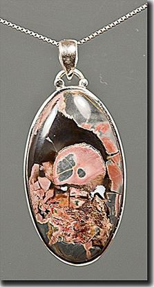 Mexican Butterfly Wing Jasper Silver Pendant