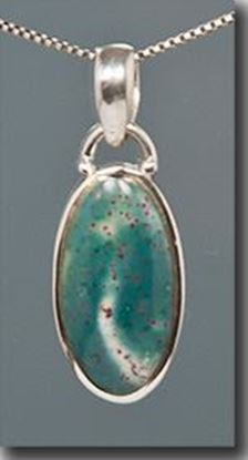 Bloodstone Silver Pendant