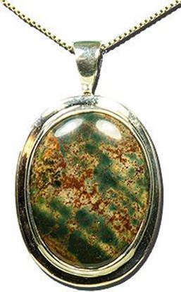 Bloodstone Silver Pendant