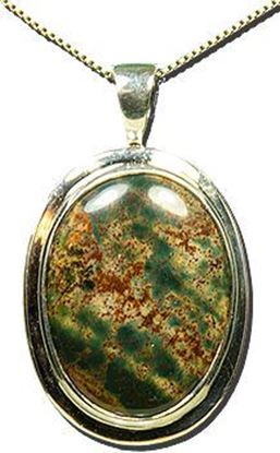 Bloodstone Silver Pendant