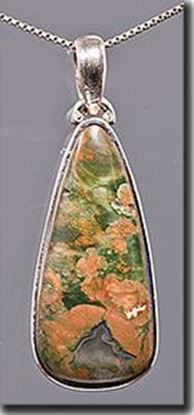 Australian Rainforest Jasper Silver Pendant