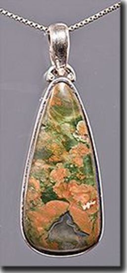 Australian Rainforest Jasper Silver Pendant