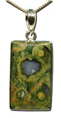 Australian Rainforest Jasper Silver Pendant