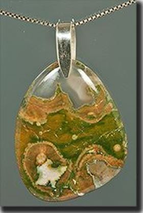 Australian Rainforest Jasper Silver Pendant