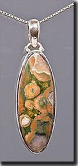 Australian Rainforest Jasper Silver Pendant