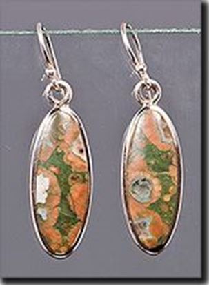 Australian Rainforest Jasper Silver Earrings