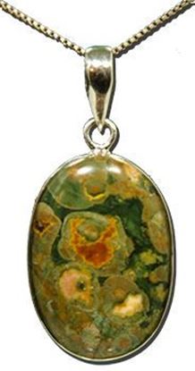 Australian Rainforest Jasper Silver Pendant