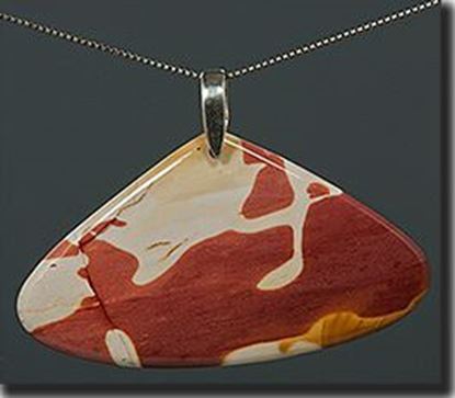 Australian Mookaite Jasper Silver Pendant