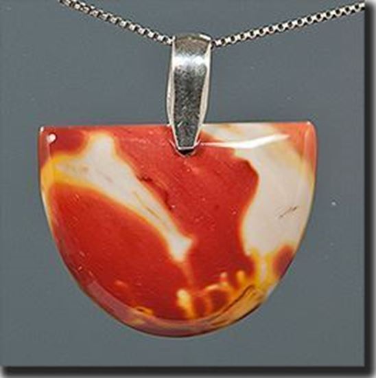 Australian Mookaite Jasper Silver Pendant