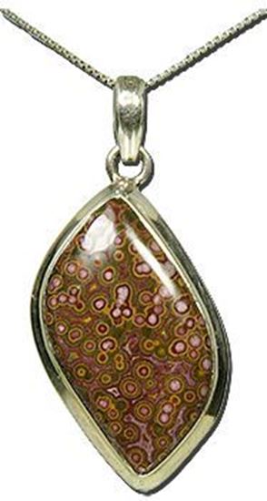 California Morgan Hill Poppy Jasper Silver Pendant