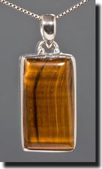 Tiger Eye Silver Pendant