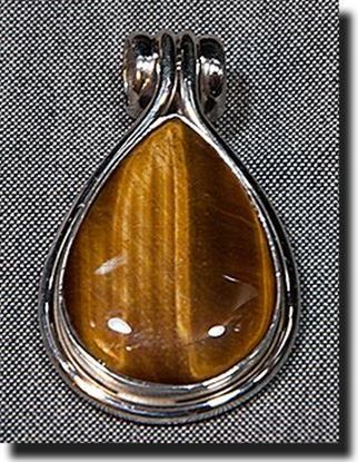 Tiger Eye Silver Pendant