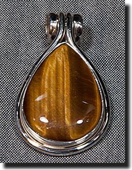 Tiger Eye Silver Pendant