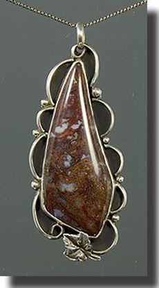 Oregon Hampton Butte Moss Agate Silver Pendant