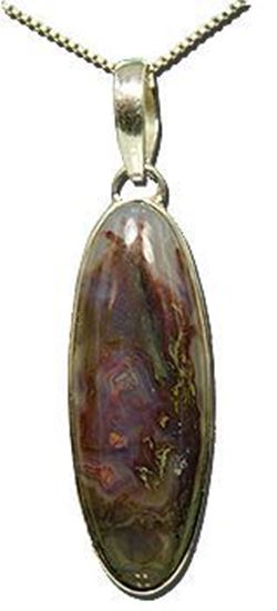 Horse Canyon Moss Agate Silver Pendant