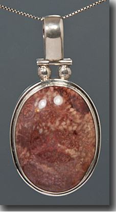 Indonesian Fossil Coral Silver Pendant