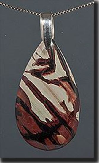 Death Valley Indian Paint Rock Silver Pendant