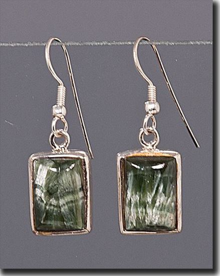 Seraphinite Silver Earrings