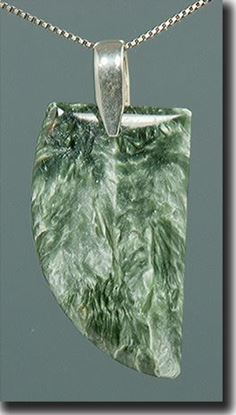 Seraphinite Silver Pendant