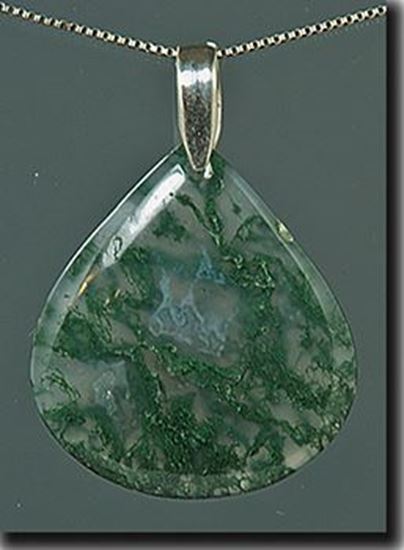 Green Moss Agate Pendant