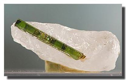 Green Tourmaline in Quartz, Brazil