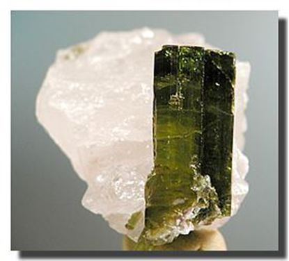 Green Tourmaline in Quartz, Brazil