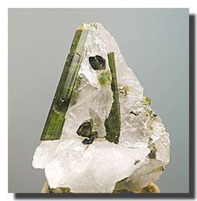 Green Tourmaline in Quartz, Brazil